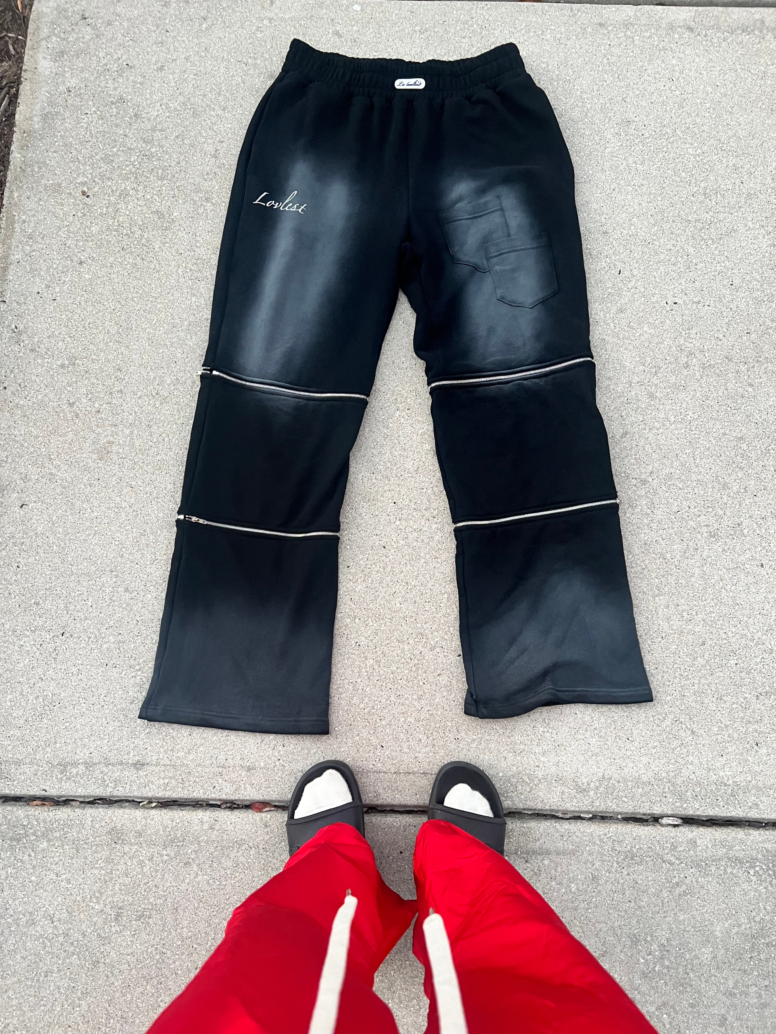 BLACK 3 AND 2  SWEATSUIT