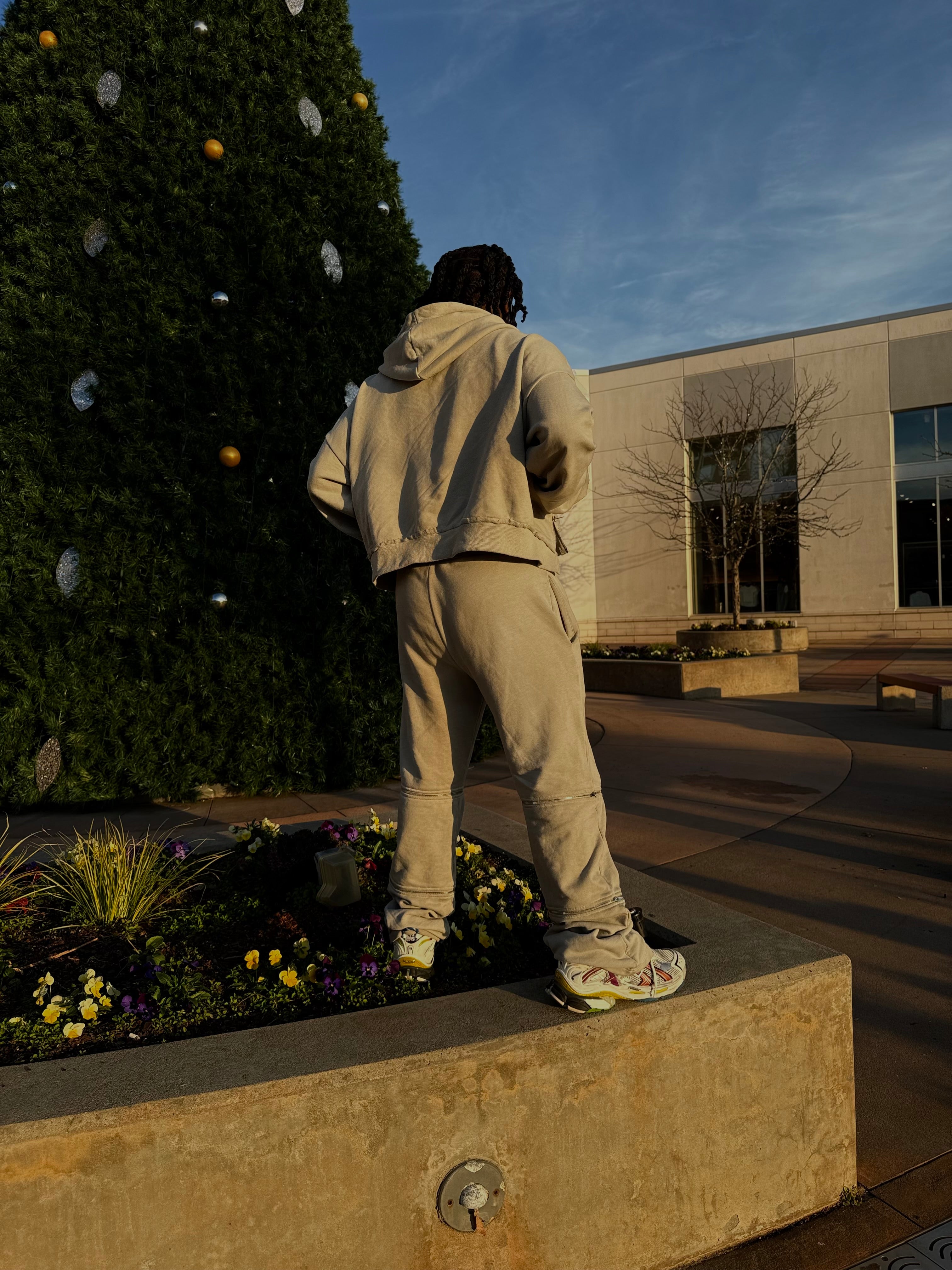 BEIGE  3 AND 2  SWEATSUIT